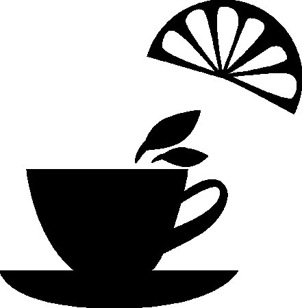 Трафарет чашка кофе