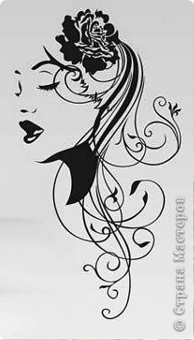 Вытынанка девушка