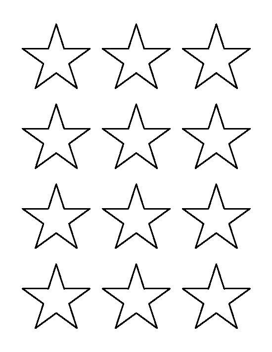 Пятиконечная звезда трафарет