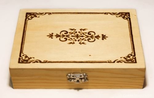 Выжигание по дереву шкатулка