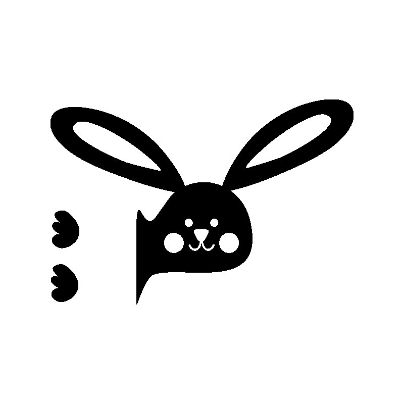 Наклейка выглядывающие зайцы