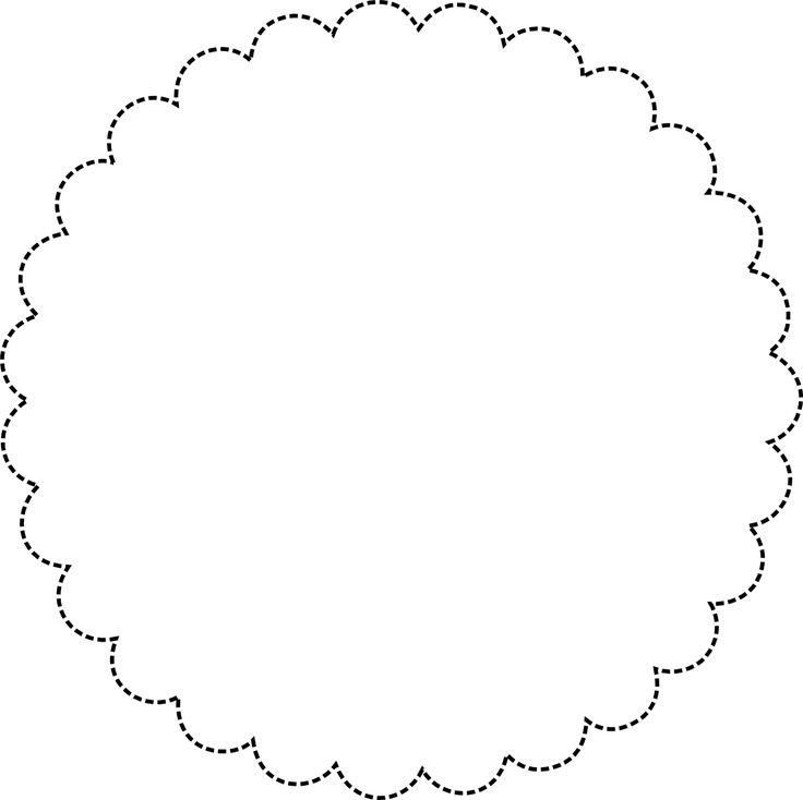 Трафарет круг с волнистыми краями