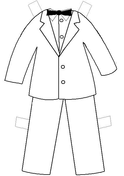 Костюм мальчика раскраска для детей