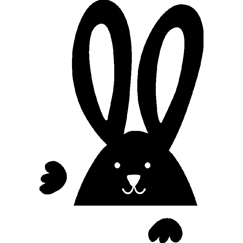 Украшение на окно заяц выглядывает