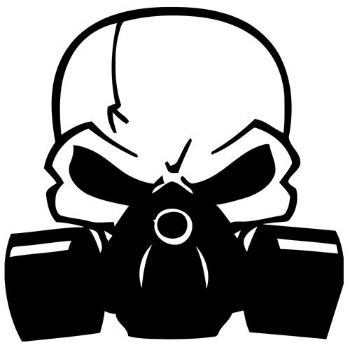 Череп в противогазе