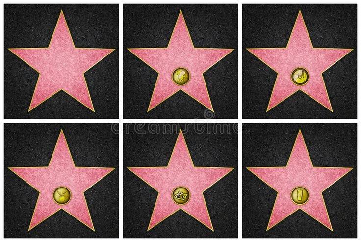 Звезда на аллее славы в Голливуде макет