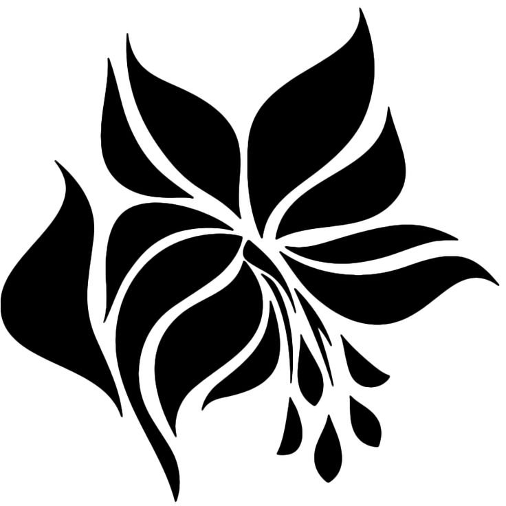 Цветы трафарет для вырезания