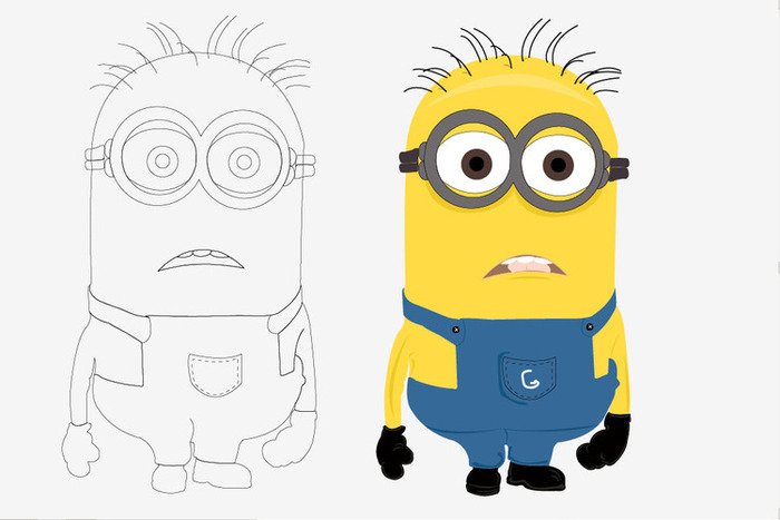 Миньоны шаблоны для рисования