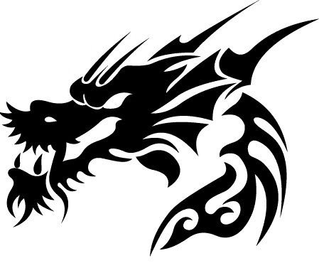 Силуэт головы дракона