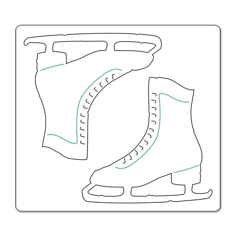 Коньки трафарет