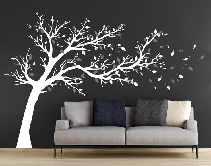Декор стены деревом