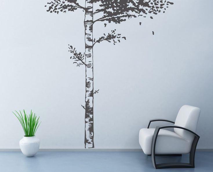 Береза на стене