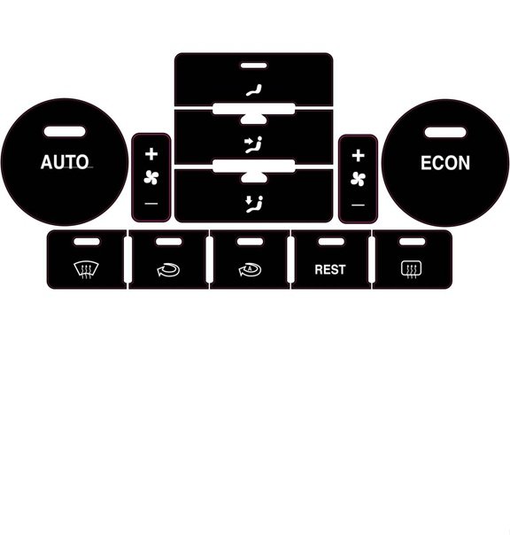 Трафареты кнопок авто