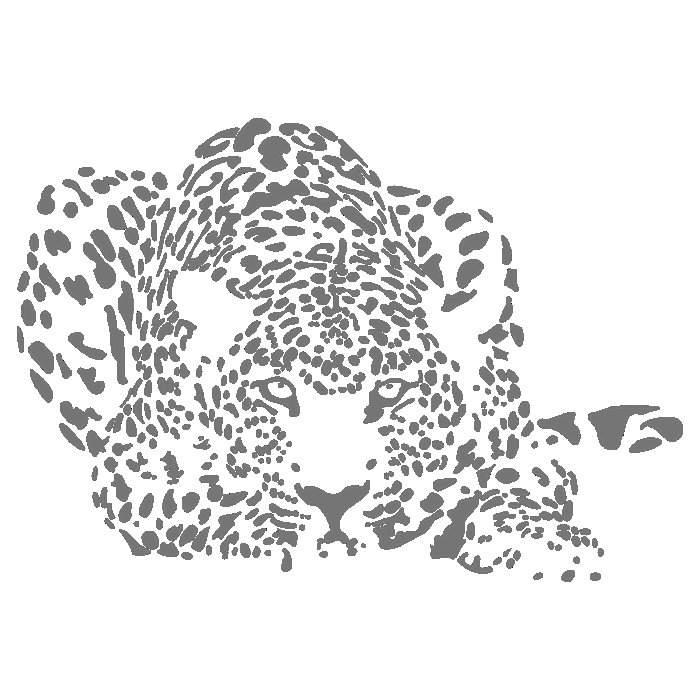 Трафарет леопарда на стену