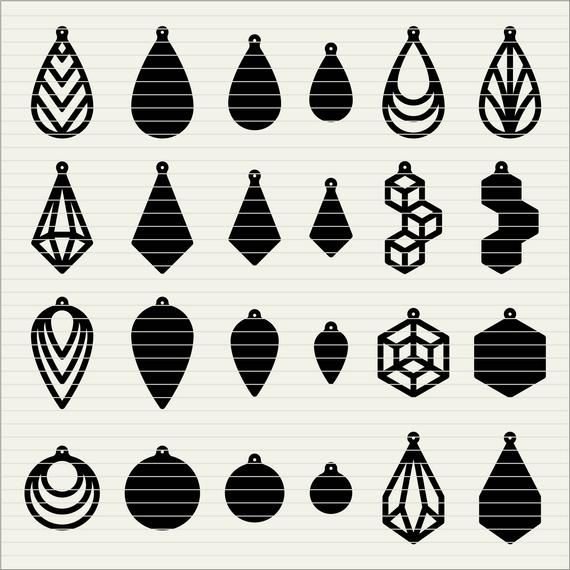 Трафарет для серёжек