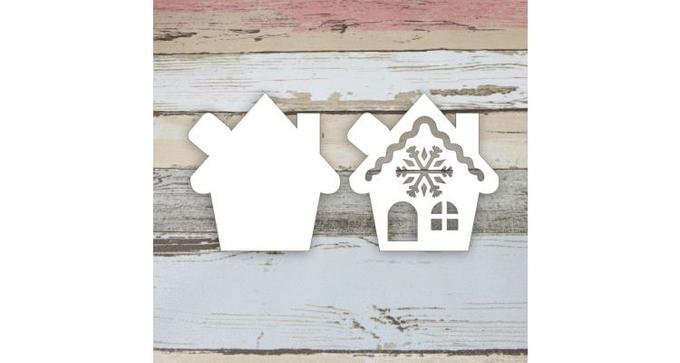 Трафарет домик для печенья