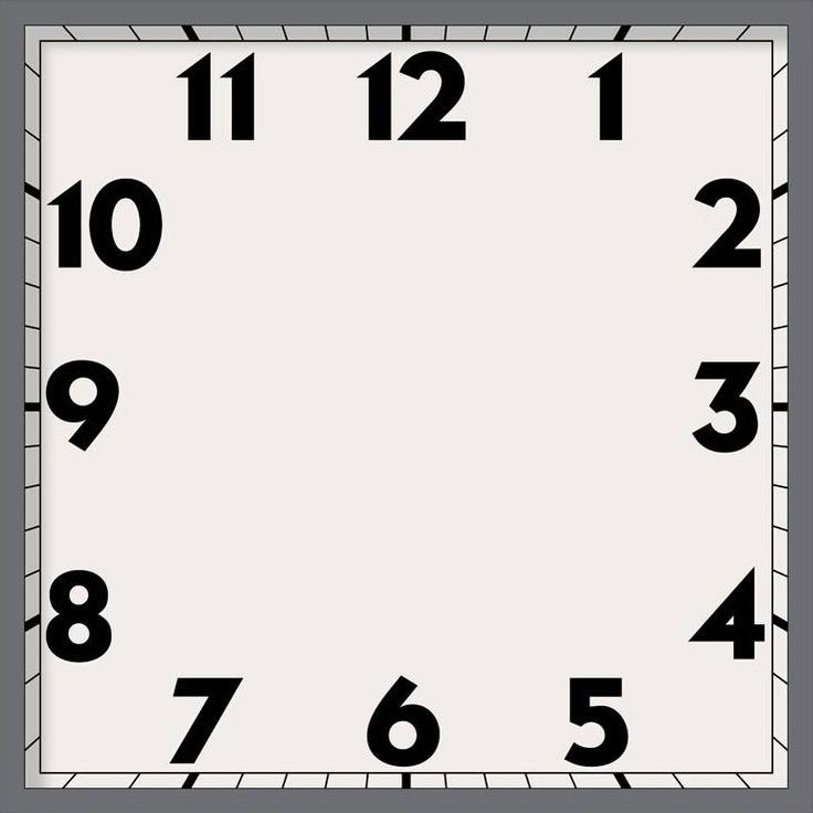 Циферблат часов квадратный