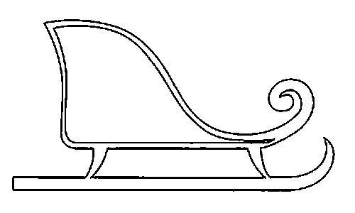 Сани трафарет