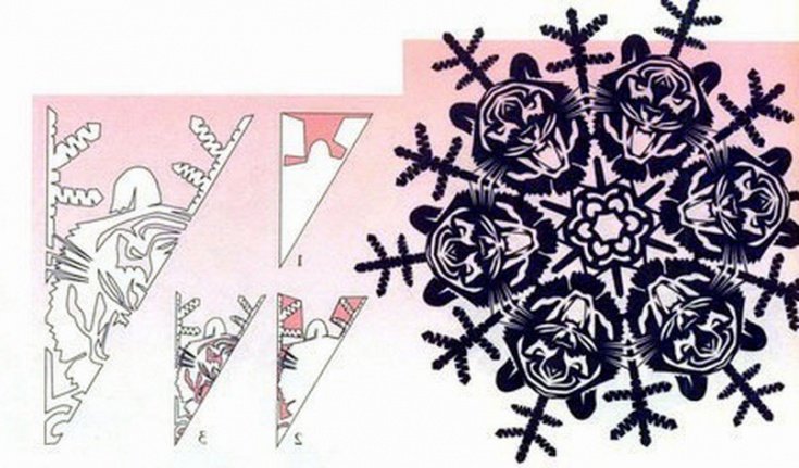 Снежинки схемы с животными