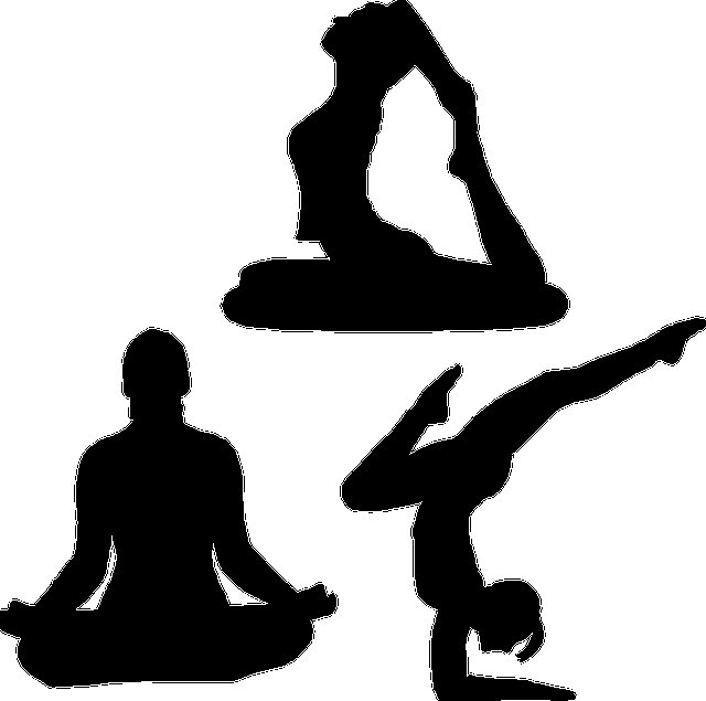 Силуэт человека йога