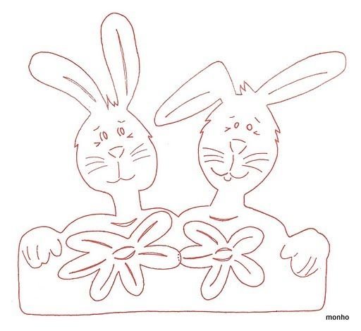 Вырезанка 2023 кролик