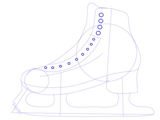 Коньки трафарет для детей