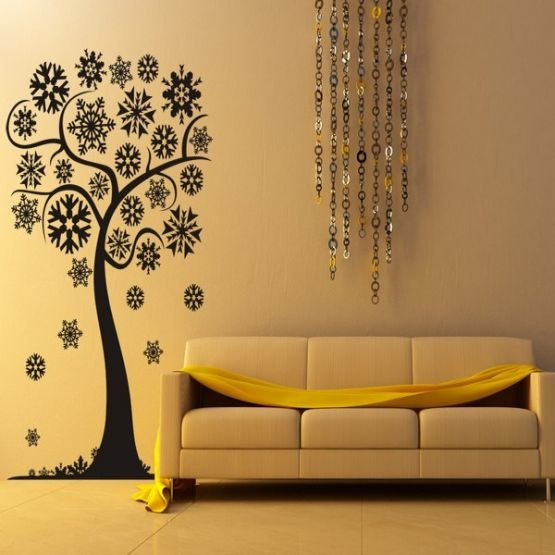 Декоративная отделка стен трафареты