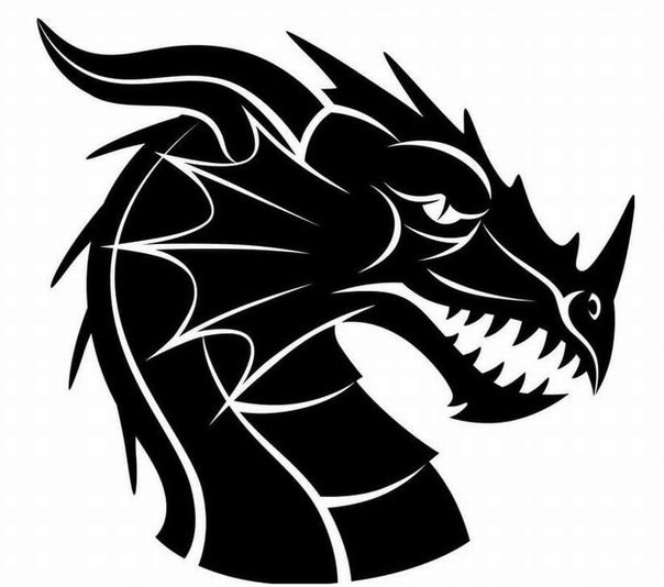 Силуэт головы дракона