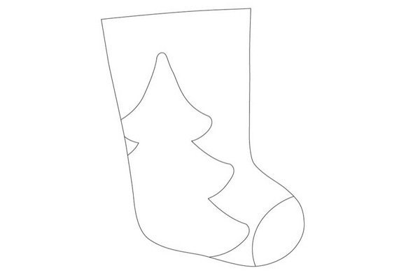 Выкройка новогоднего носка