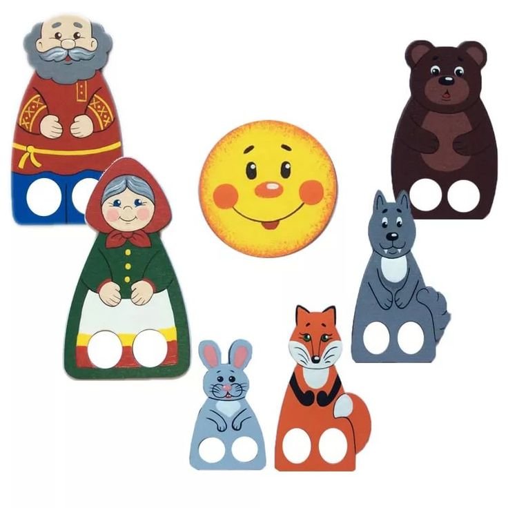 Герои сказки Колобок для пальчикового театра