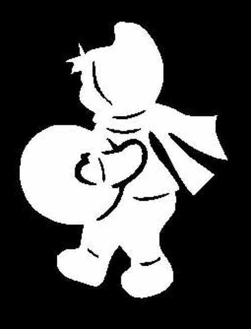 Вытынанки мальчик и девочка