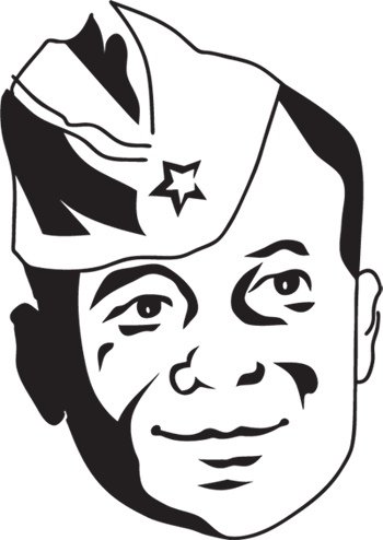 Силуэт лица солдата