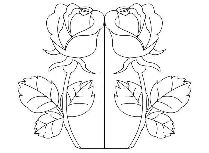 Трафареты цветов для поделок