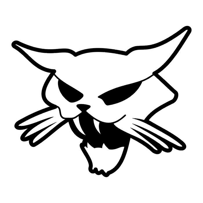 Наклейка злой кот