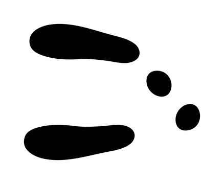 Заячьи следы трафарет