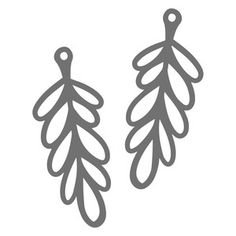 Трафарет сережки