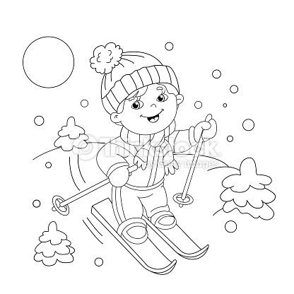 Раскраска. Зимние забавы