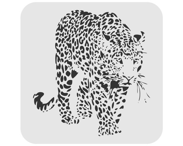 Ягуар трафарет для стен