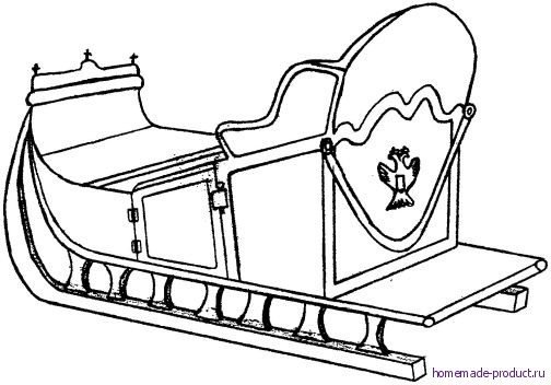 Сани для раскрашивания