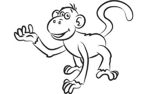 Трафарет обезьяны
