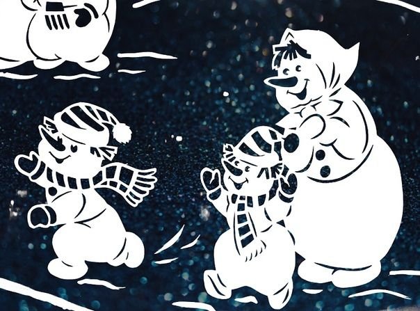 Простоквашино на окне к новому году