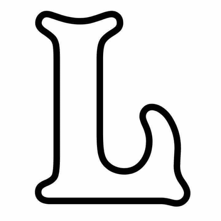 Буква л трафарет