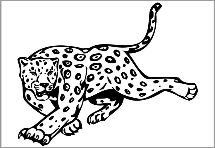 Трафарет леопарда для печати