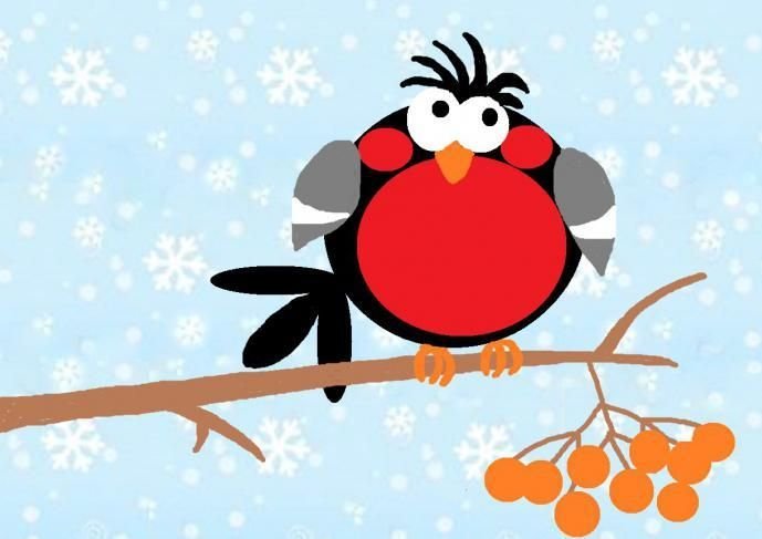 Снегири мультяшные