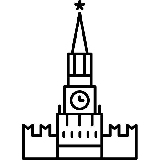 Спасская башня Кремля рисование