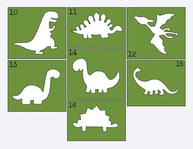 Динозавры для вырезания из бумаги