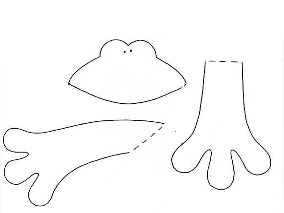Лапки лягушки шаблон