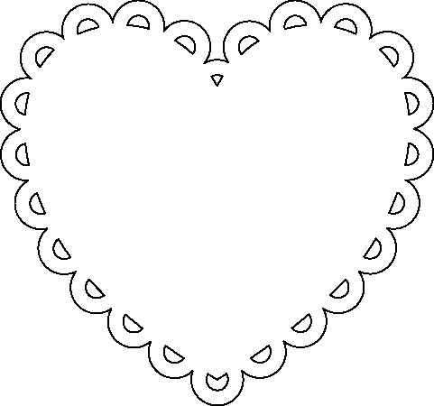 Трафарет сердечки