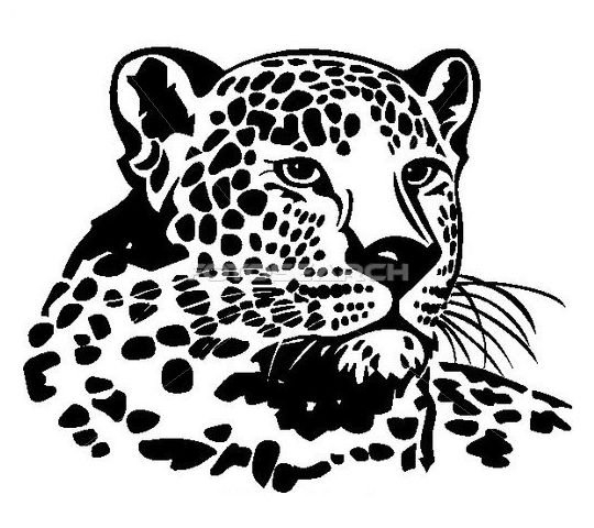 Леопард трафарет