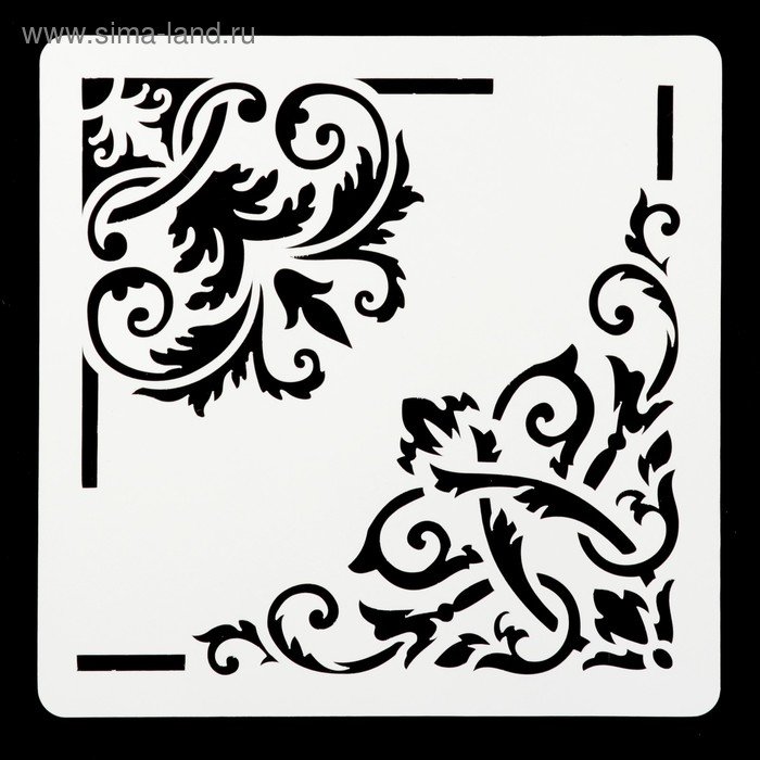 Угловой узор трафарет